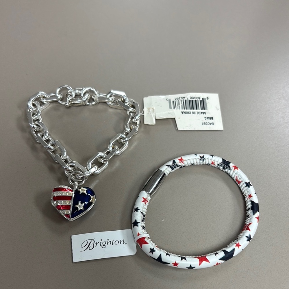 Brighton Silver and Multicolor Heart Bracelets